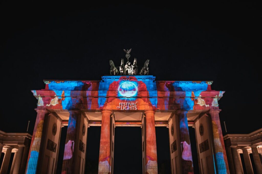 Brandenburger Tor Beleuchtung beim Festival of Lights